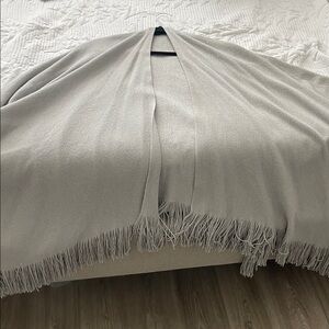 Gray Fringe Shawl